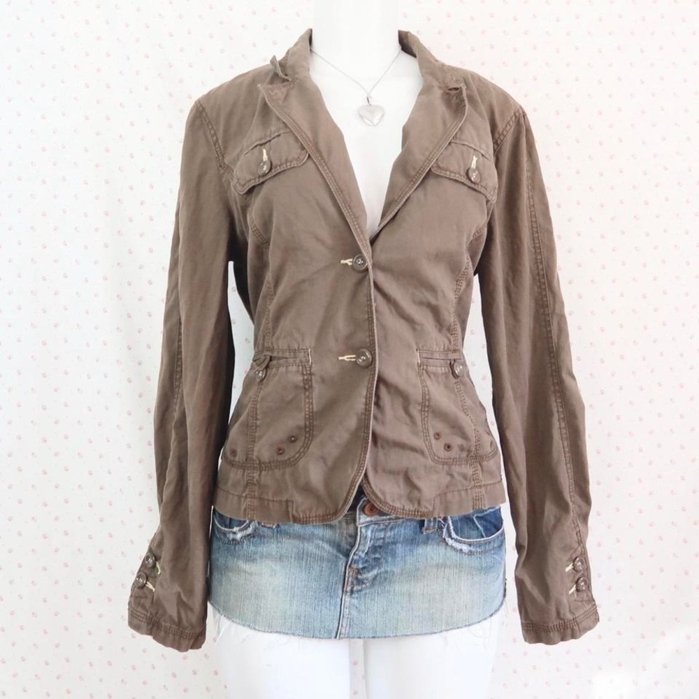 vintage point zero utility safari jacket military blazer indie sleaze gorpcore